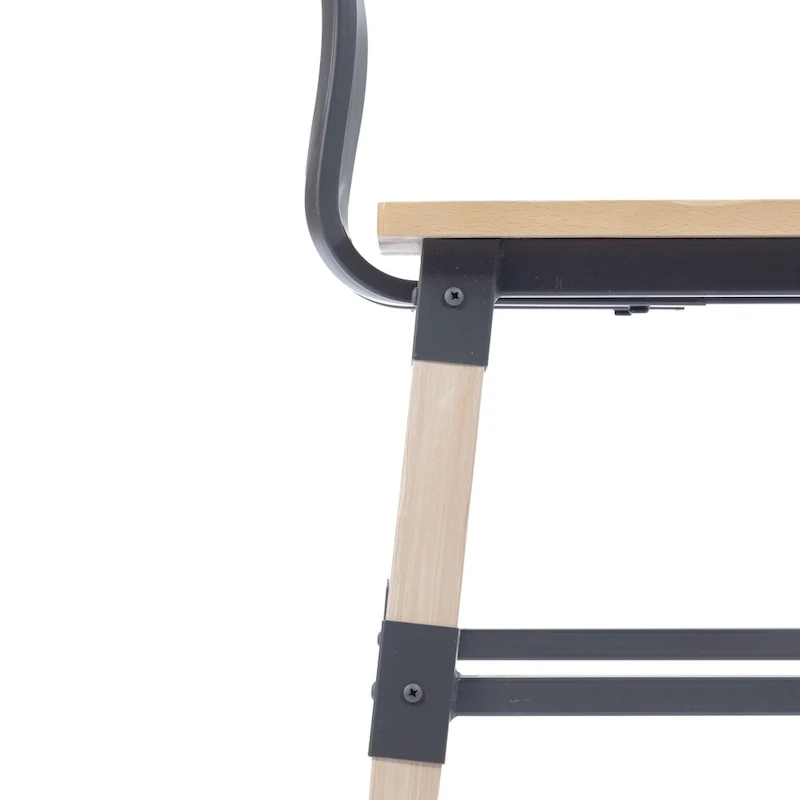 4 Pack Commercial Grade Rustic Antique Industrial Style Wood Dining Chair