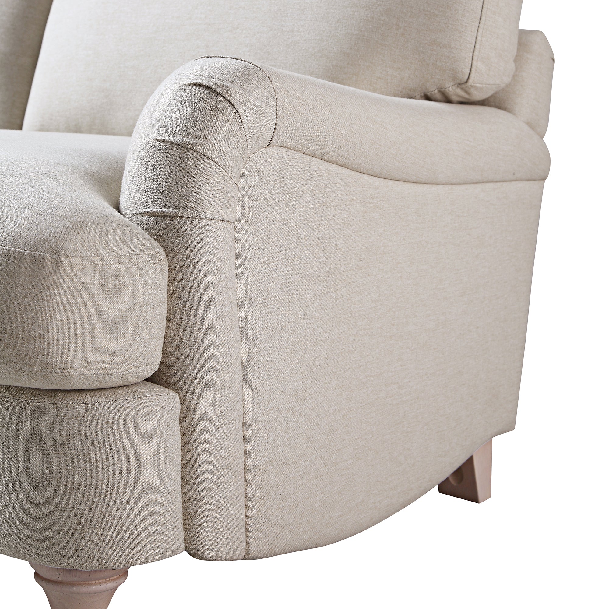 Oatmeal Fabric Sofa, 2-Seater
