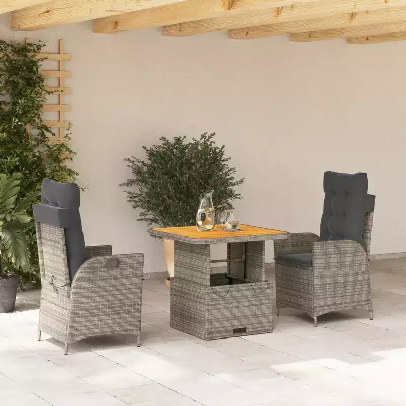 vidaXL Patio Dining Set with Cushions