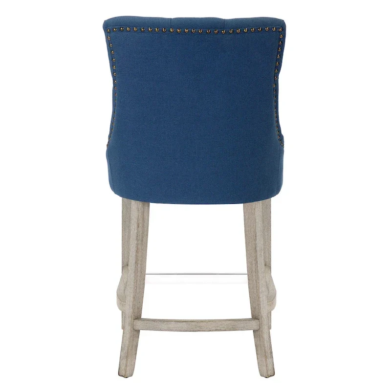 Upholstered Button Tufted Counter Bar Stool