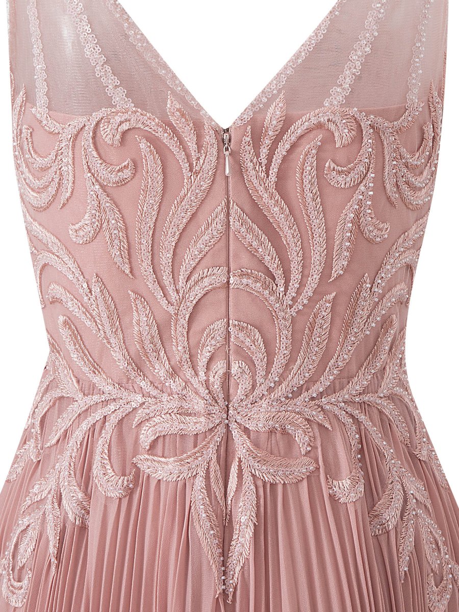 Dark Green A-line V-neck Chiffon Prom Dress