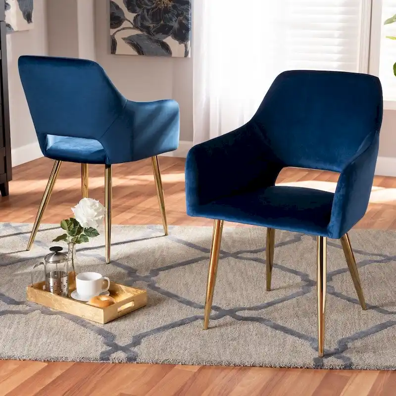 Germaine Glam and Luxe Upholstered 2-Piece Dining Chair Set