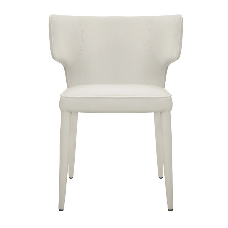 Extended Wingback Modern Leather Dining Chair