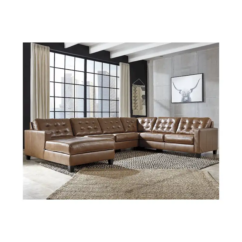 Baskove Brown Sectional Sofa