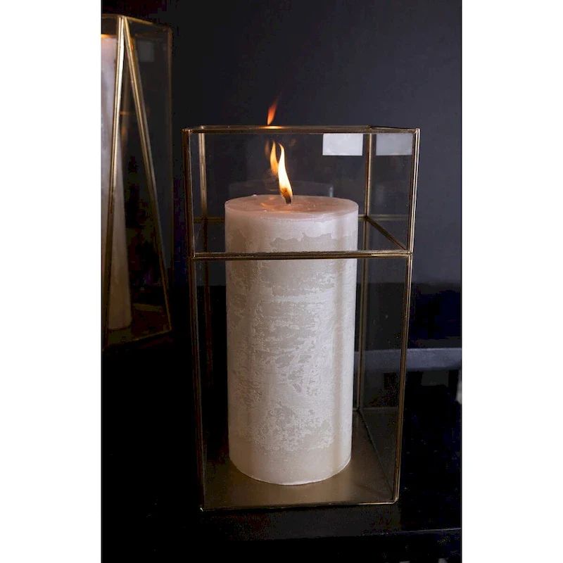 Hurricane Square in Iron Glass with Gold - A