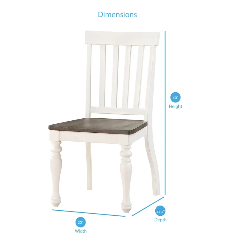 Steve Silver Jillian Farmhouse Distressed Two-tone Dining Set