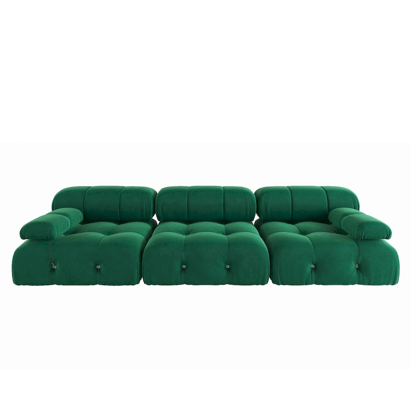 Velvet 3-seater Reversible Modular Sofa