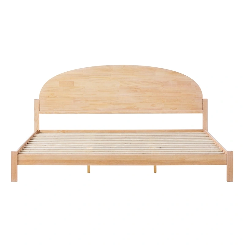 Middlebrook Designs Arched Headboard Solid Pine King Bed