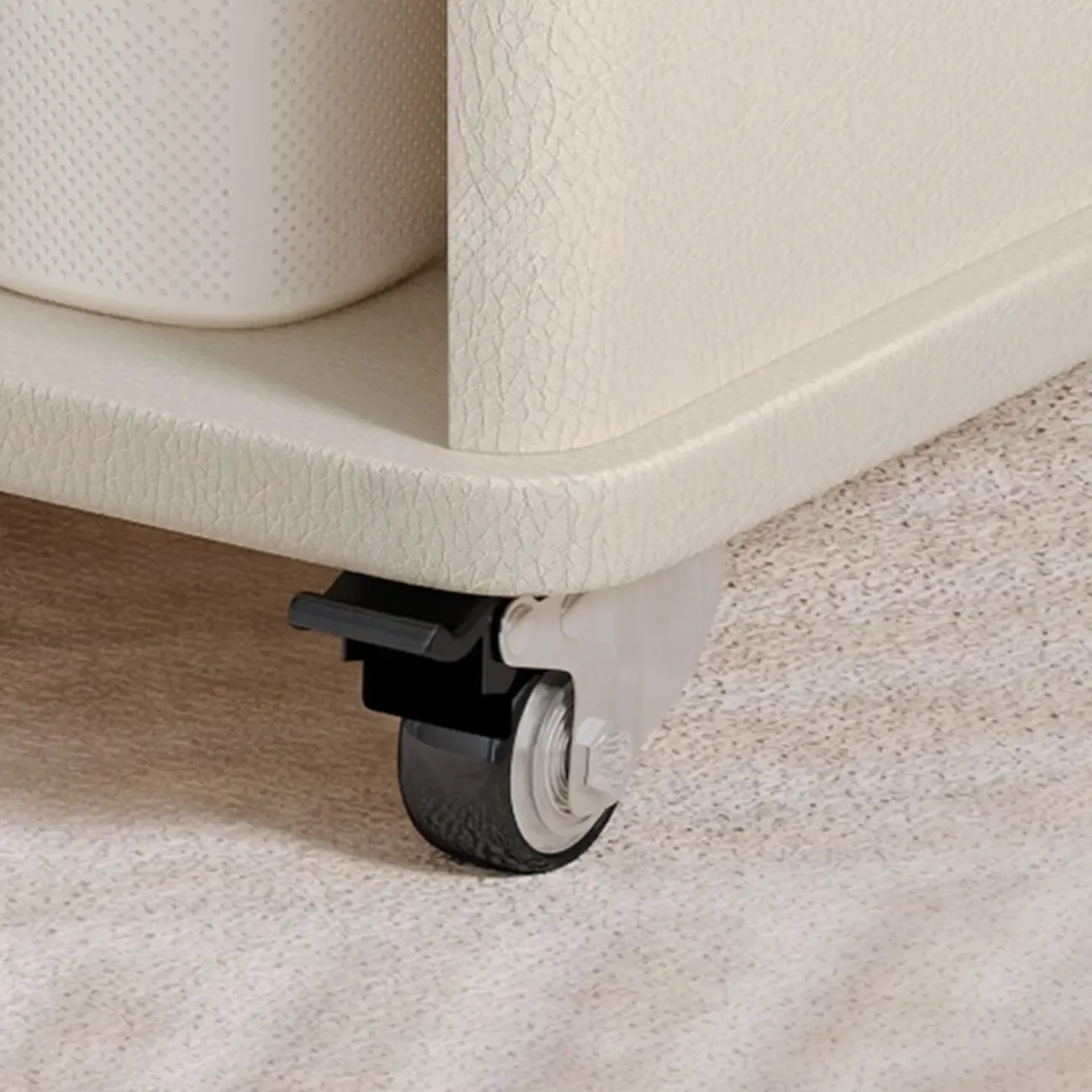 Versatile Elegant Modern Wooden Side Table with Wheels