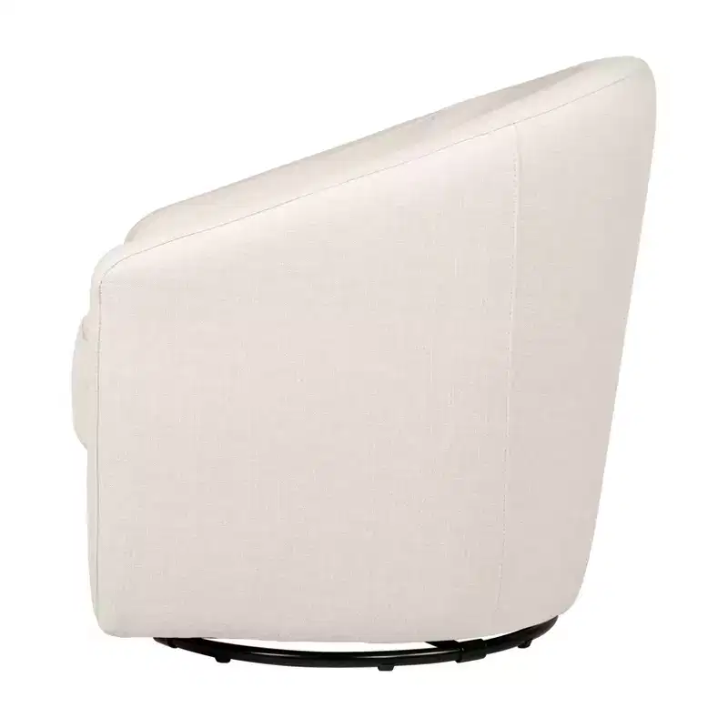 Swivel Glider Chair with 360° Rotation, Upholstered Seat, 30.5