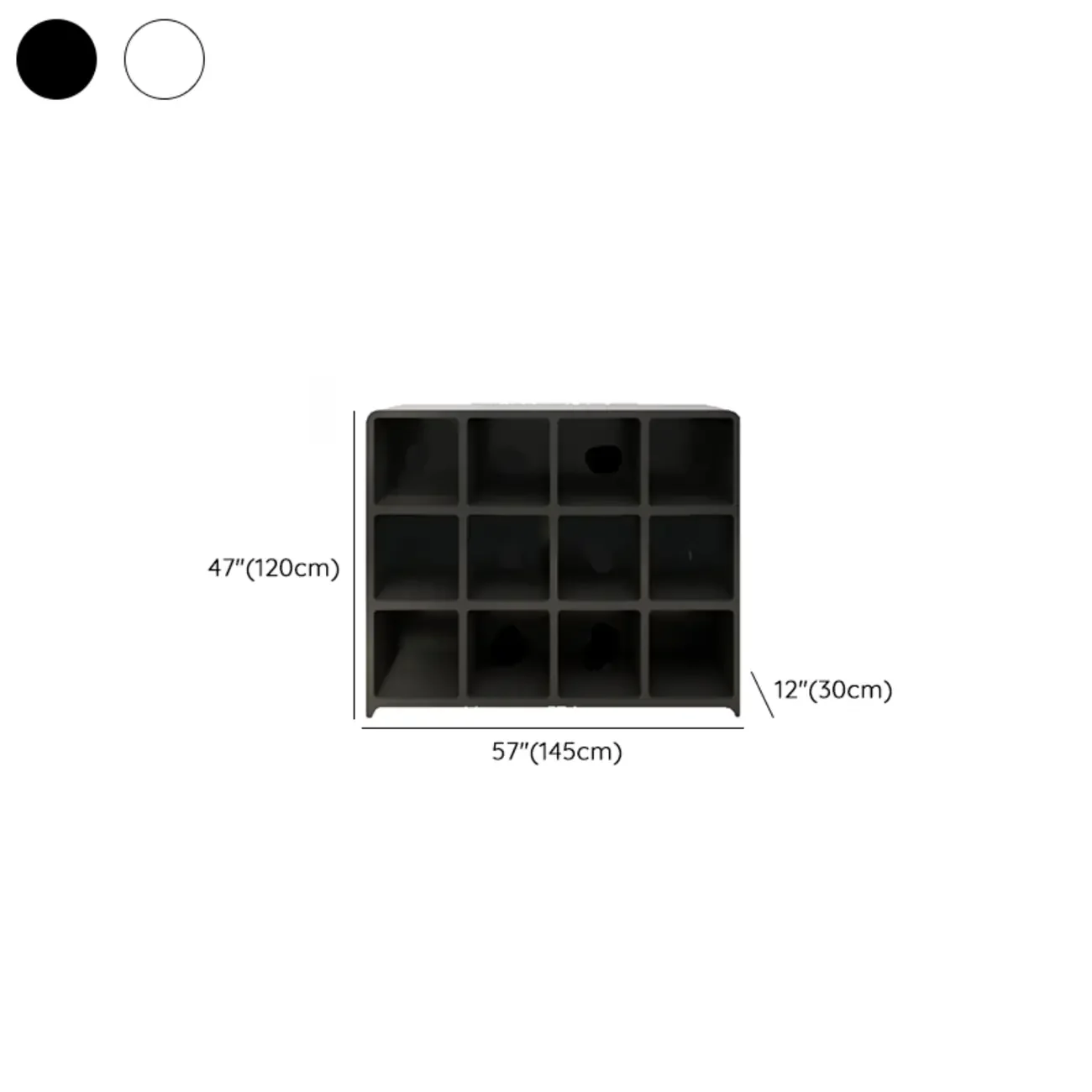Simple Wooden Closed Back Bookcase in Black