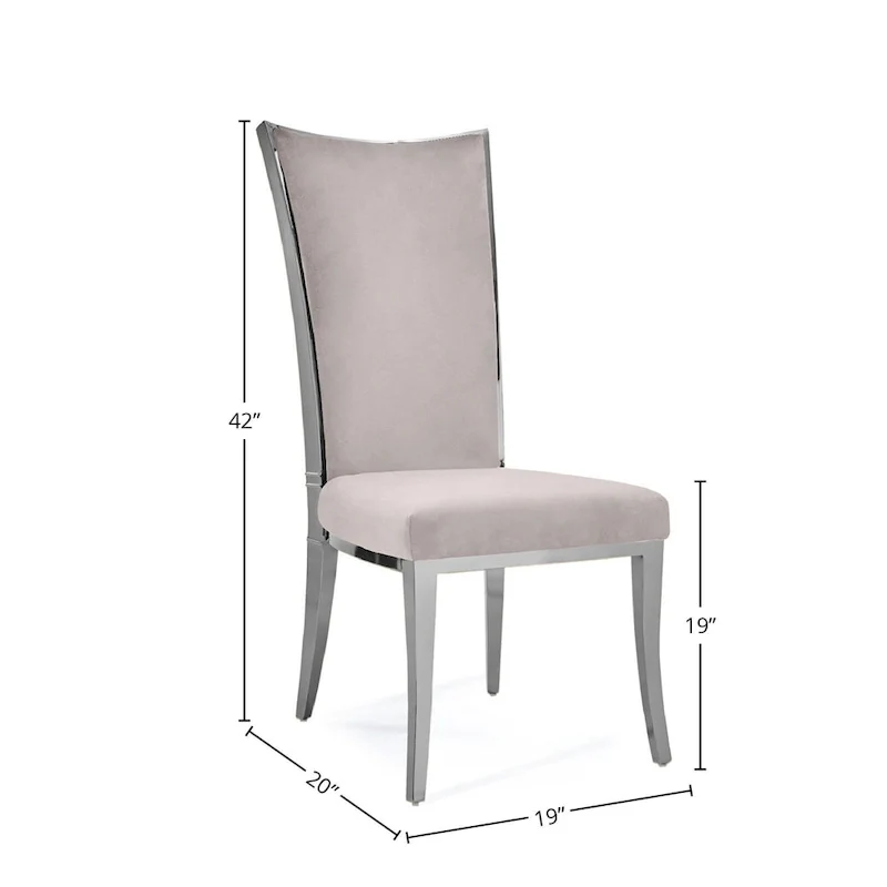 Silver Stainless Steel Dining Chair