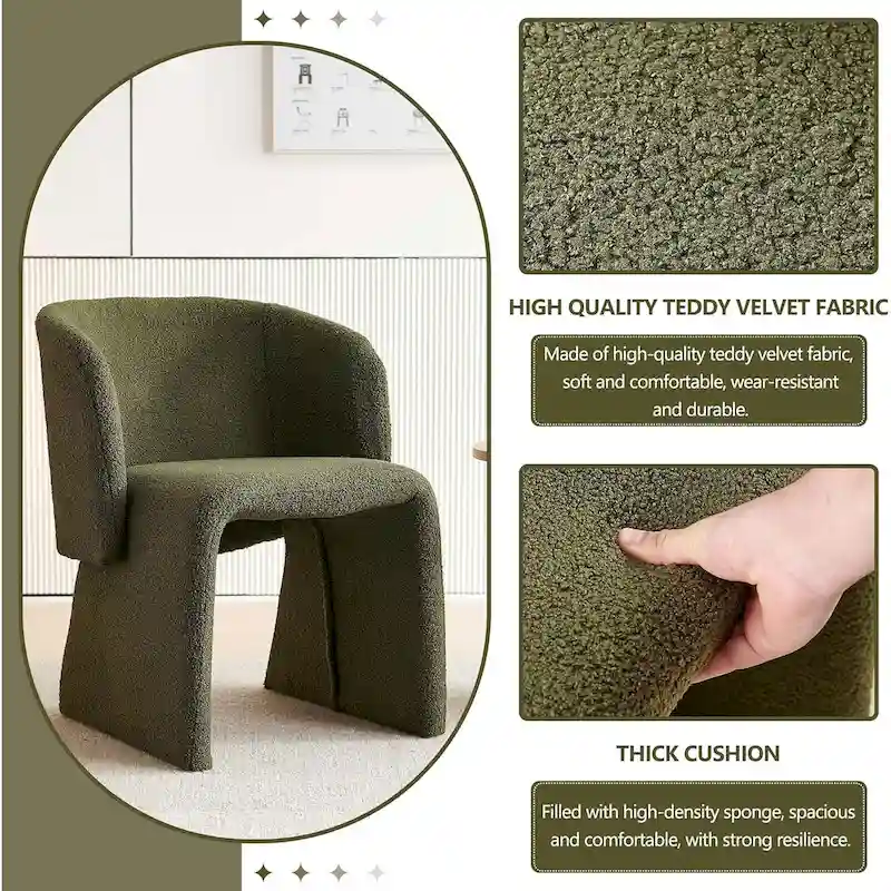 Barrel Dining Sofa Chairs Upholstered-Fully Wrapped