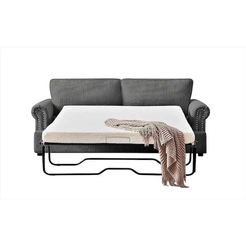 US Pride Furniture Viviana 76 inch Polyester Cushion Back Sofa Bed