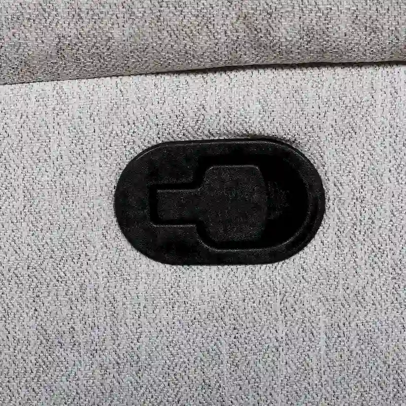 Burlap-Like-Fabric Upholstered Manual Motion Reclining Loveseat