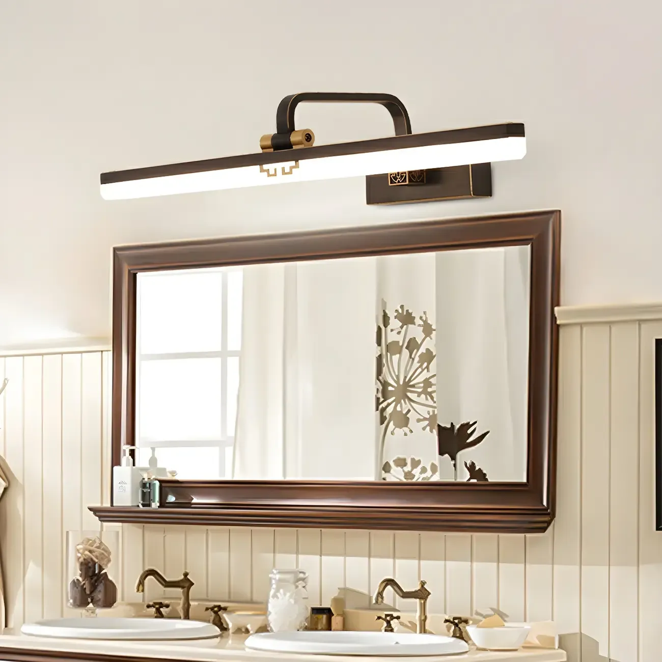 Zen Metal Black Linear LED Vanity Light for Bathroom Mirror