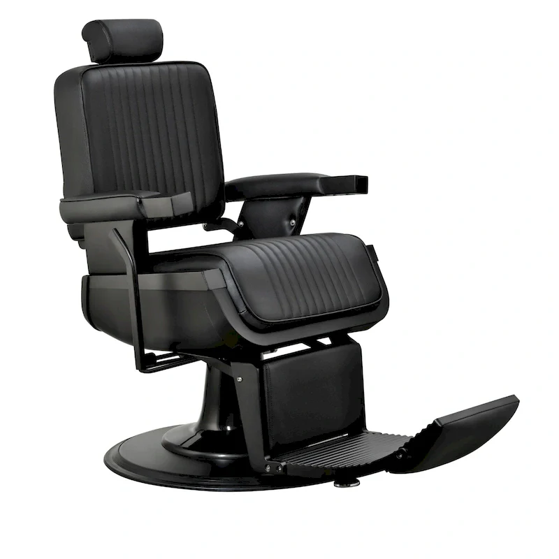 JAXSON Heavy Duty Barber Chair Reclining Hydraulic Barbershop Chair, Black Frame
