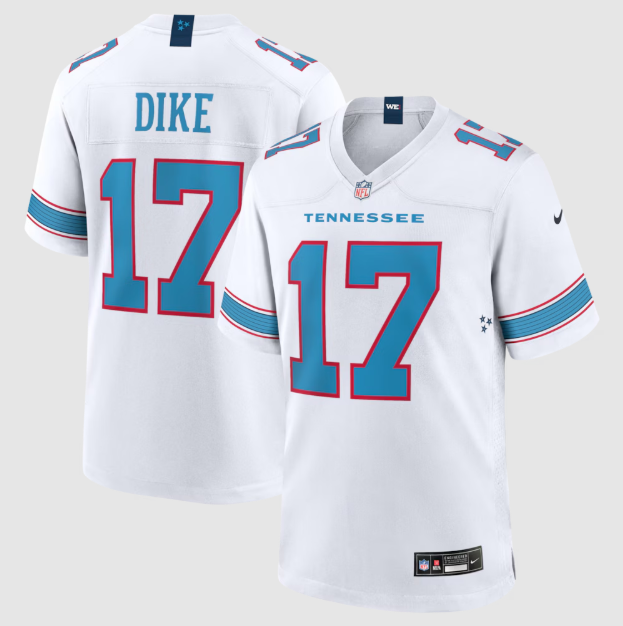 Tennessee Titans Chimere Dike White Game Jersey