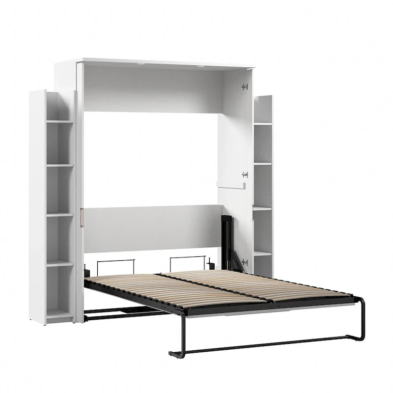 Lumina Full Murphy Bed with Shelves (81W) by Bestar