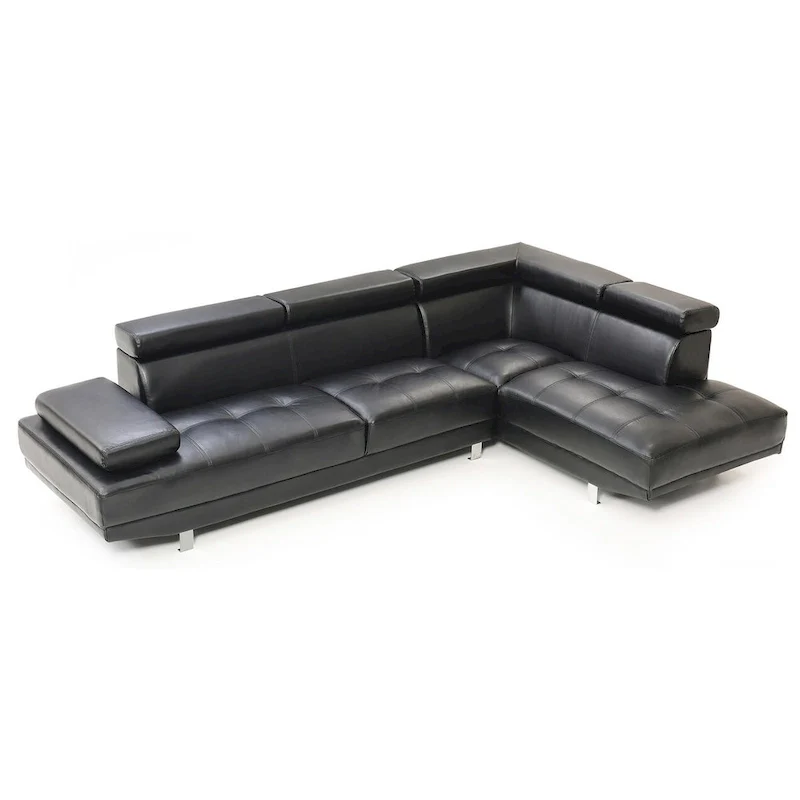 Riveredge 109 in. W 2-piece Faux Leather L Shape Sectional Sofa - 76L x 109W x 28H