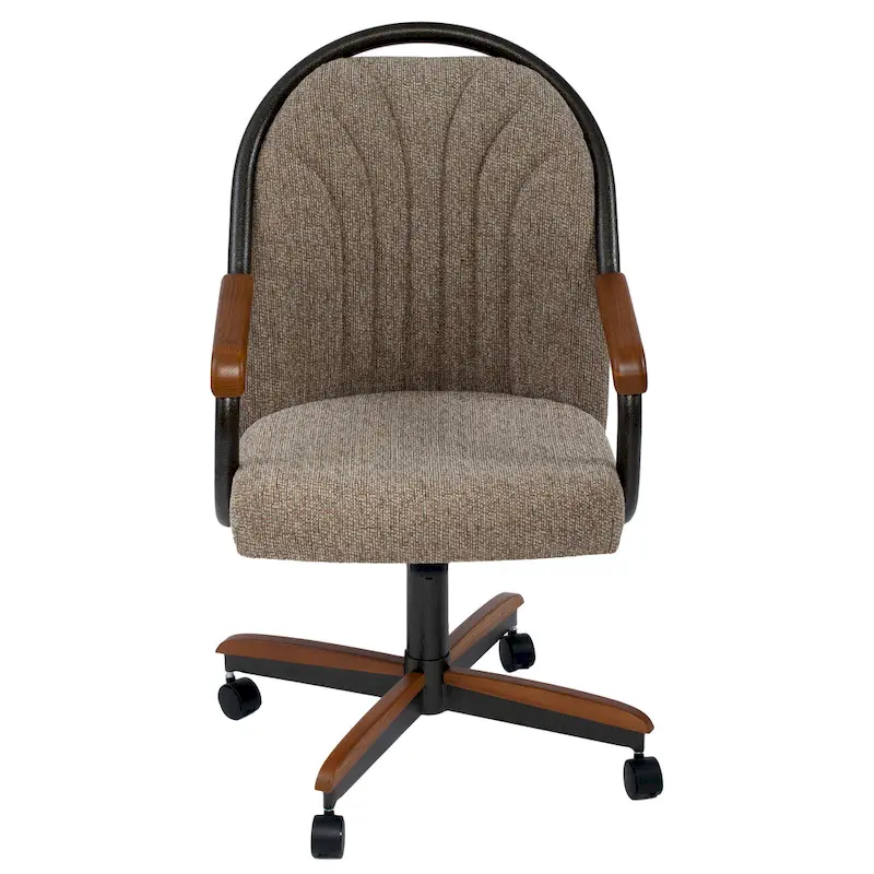 Casual Dining Swivel and Tilt Rolling Dining Chair - 38 Hx221/2 Wx22 D - 38 Hx24 Wx22 D