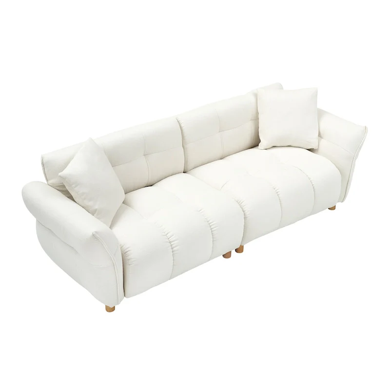 Teddy Upholstered 3-seater Sofa with Matching Pillows