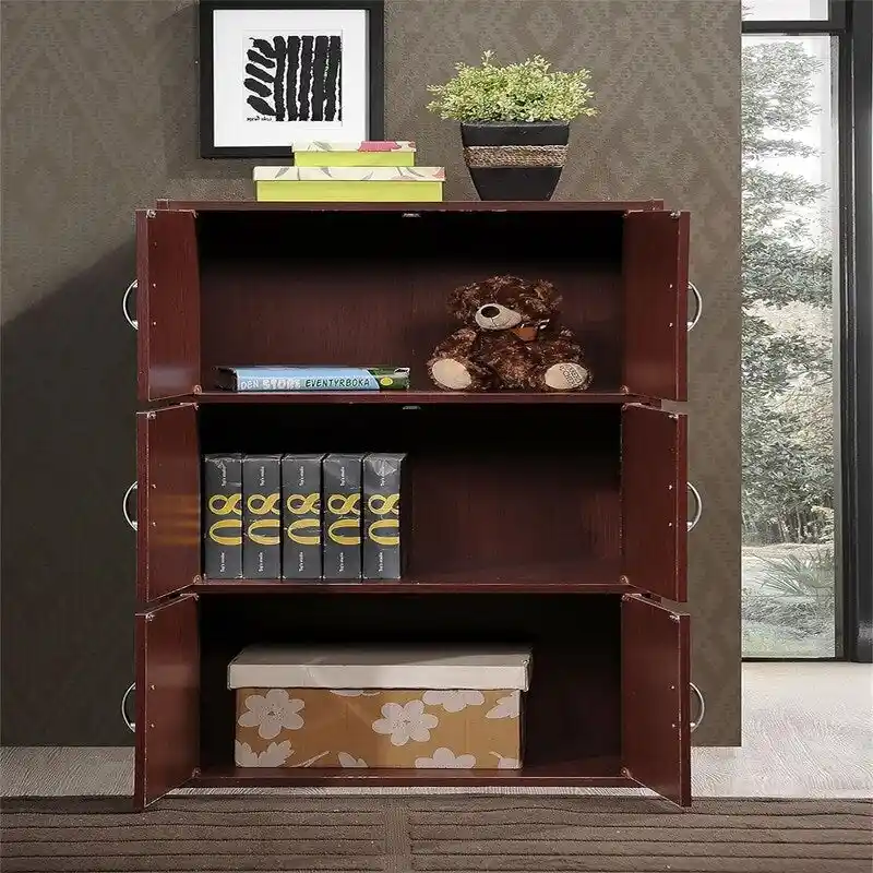 3-Shelf Bookcase Cabinet