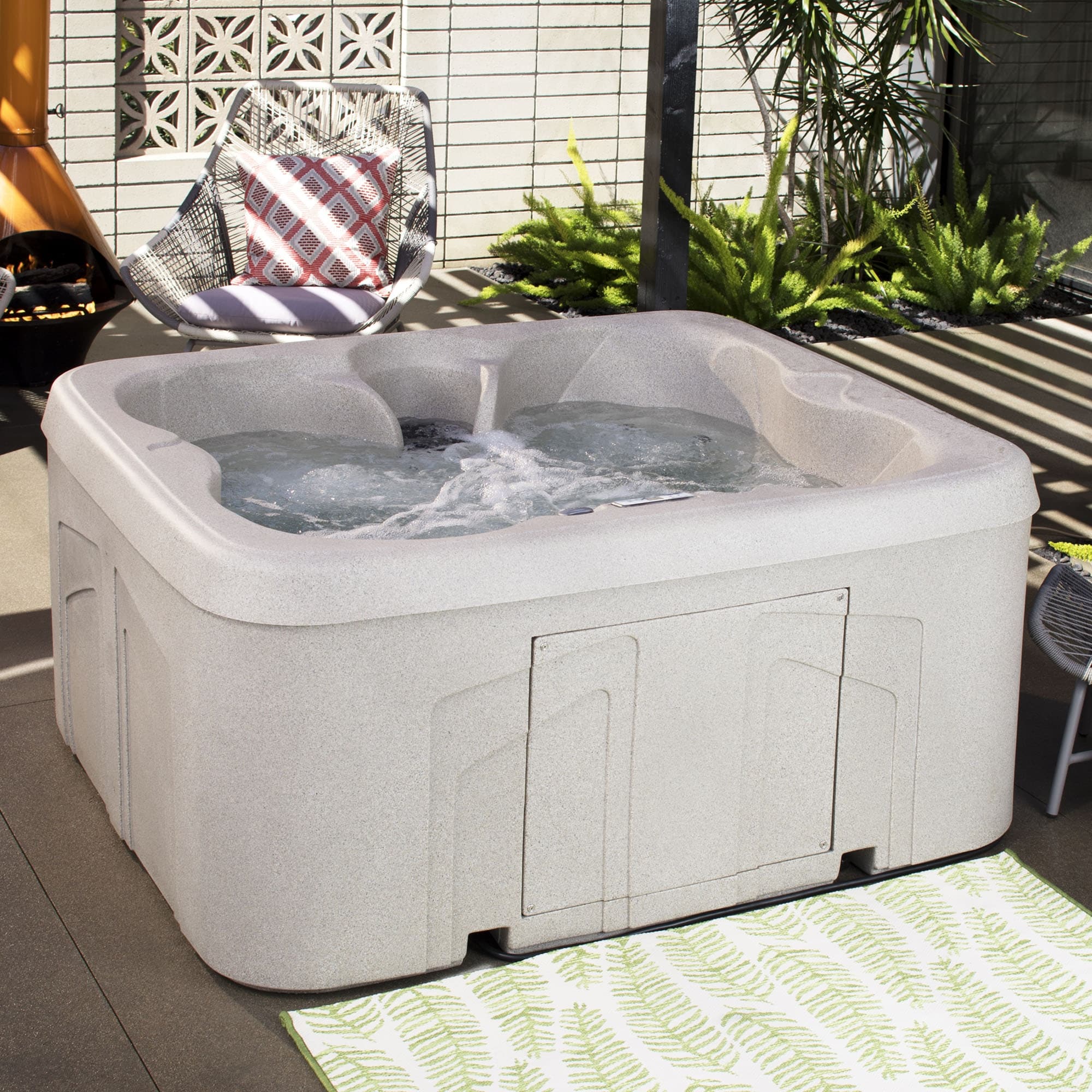 Lifesmart LS100 4-Person 13-Jet 110v Plug and Play Spa with Underwater LED Light