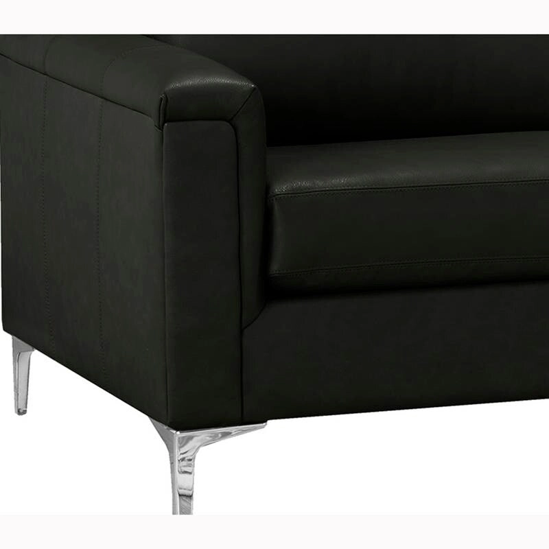 Malibu L-shaped Top-grain Leather Sectional Sofa - 122.5 x 85 x 36.5 x 35