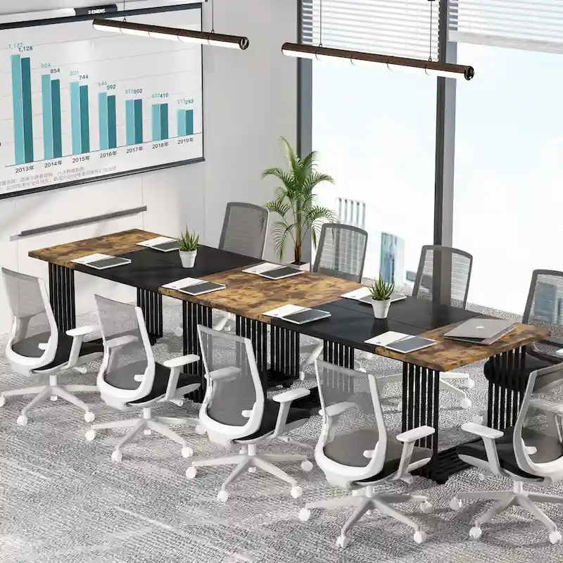 70.9 Modern Office Desk, Wood Computer Desk Large Executive Desk