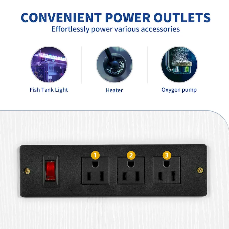 Moasis 40-50 Gallon Aquarium Stand Cabinet Fish Tank Stand with Power Outlets