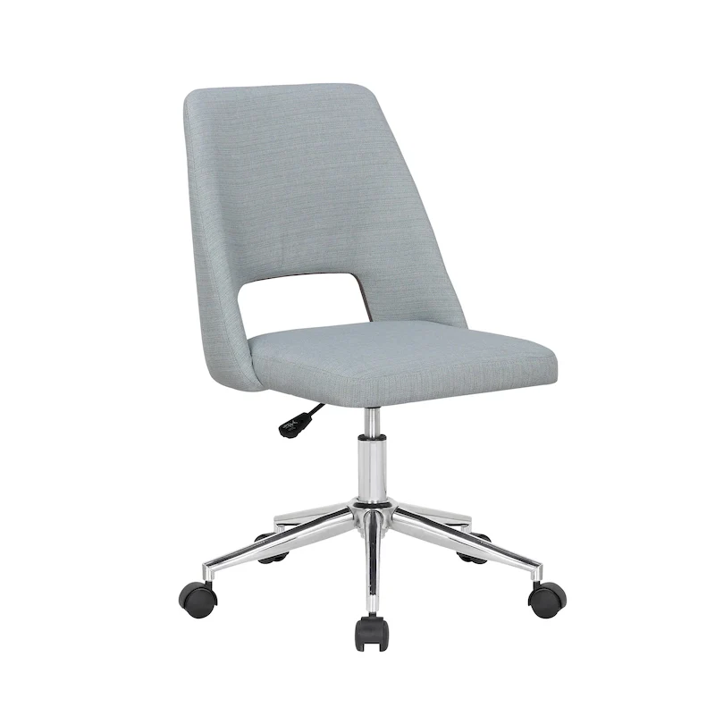 Porthos Home Kimora Office Chair, Linen Upholstery, Roller Wheels