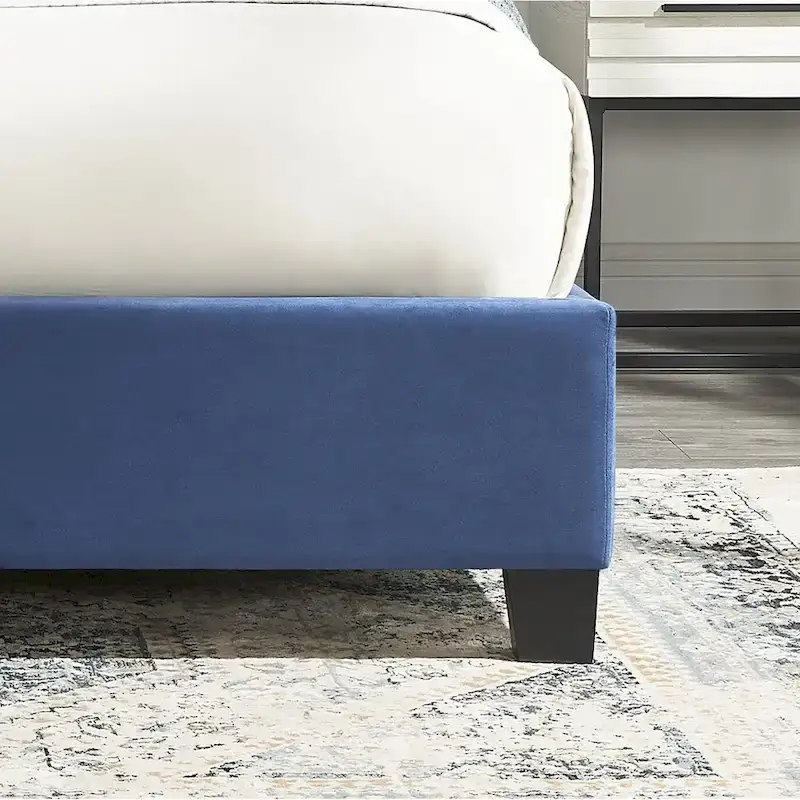 Roundhill Furniture Summit Wingback Tufted Upholstered Bed with Nailhead