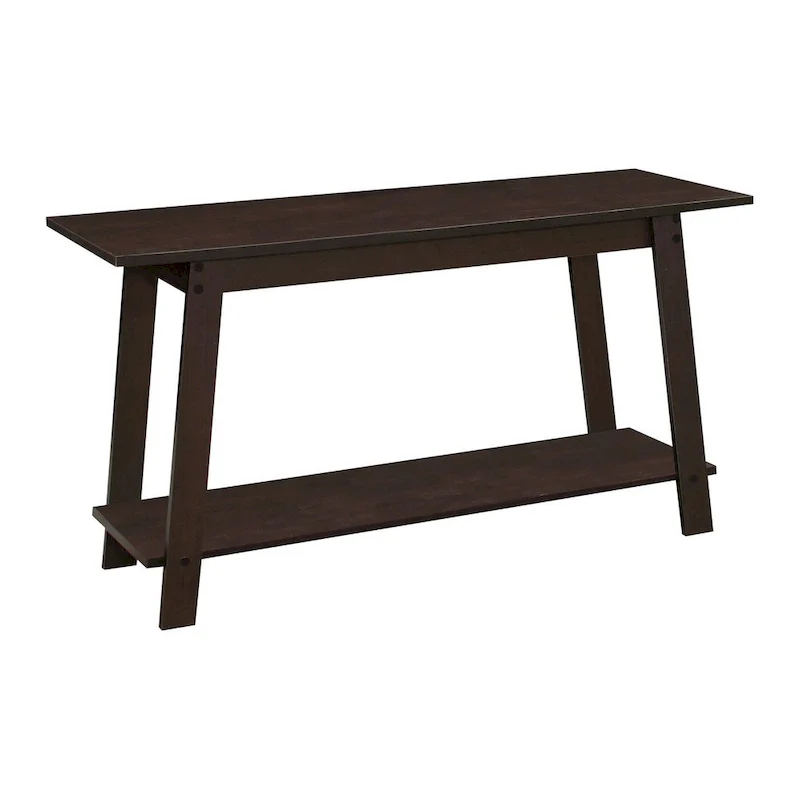 Brown Open Shelving TV Stand with Multi-Purpose Storage – Single