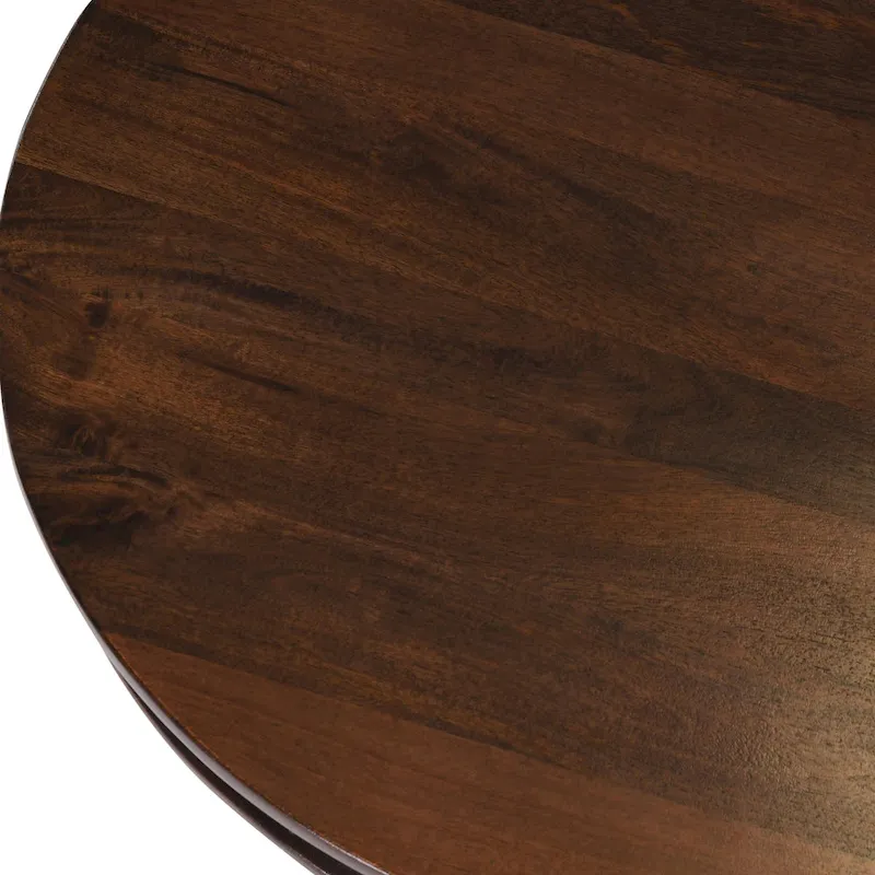 Honey Brown Round Pedestal Table - 30 Inch Mango Wood