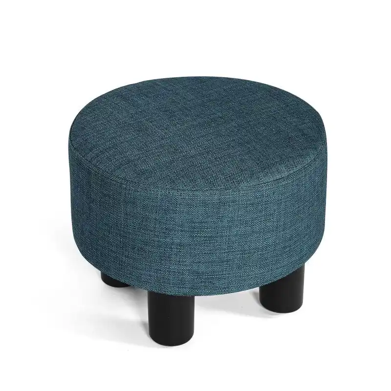 Round Fabric Ottoman Footrest