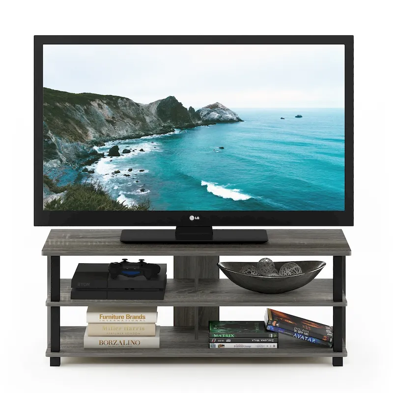Porch & Den Shelby Wood 3-tier Modern TV Stand