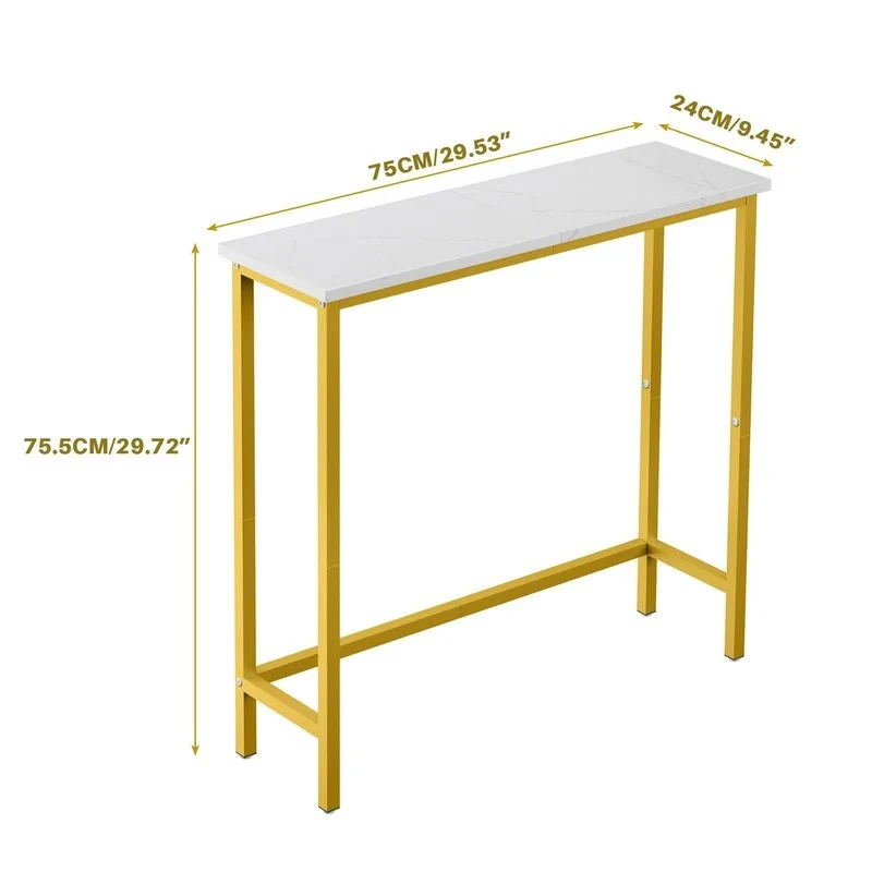 Narrow Console Table – Slim Entryway Table for Hallway, Bedroom, Living Room or Foyer