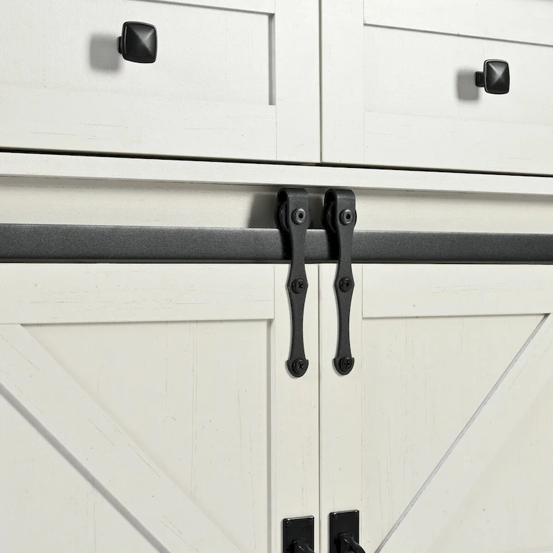 Farmhouse Kitchen Island with Power Outlet