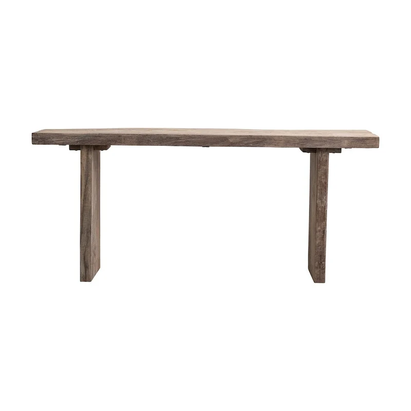 Reclaimed Wood Console Table with Distressed Bleached Finish - 72.0L x 13.0W x 32.0H