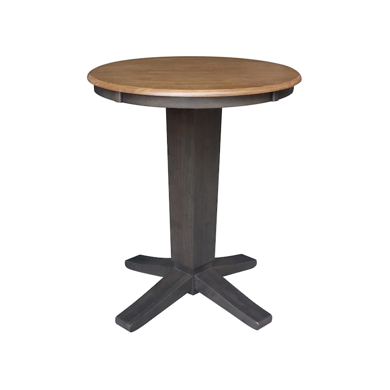 30 in Solid Wood Round Top Counter Height Dining Table with 2 Stools