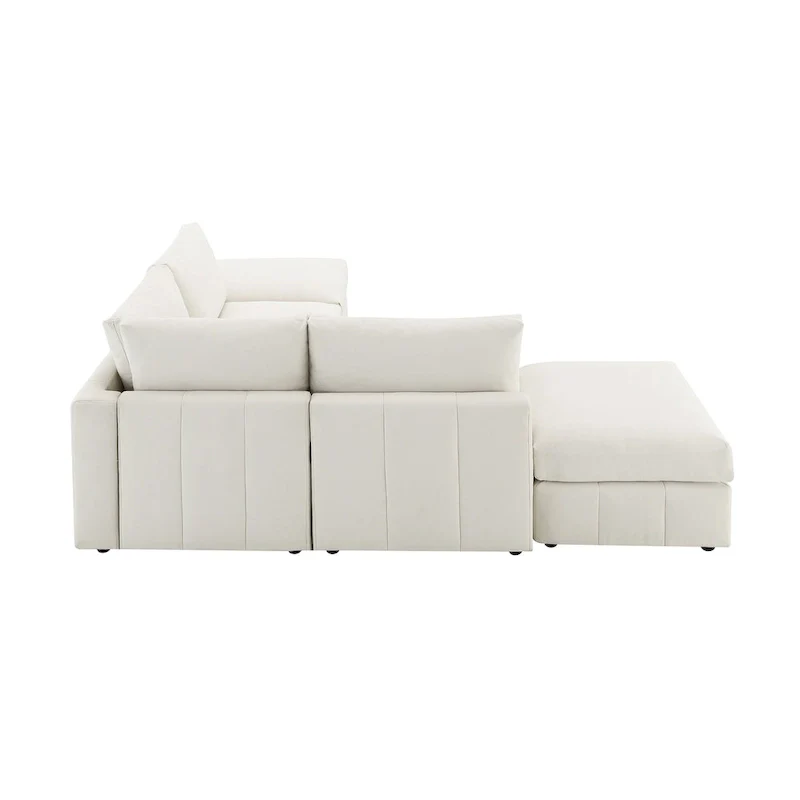 93Modern Sectional Sofa with Vertical Stripes