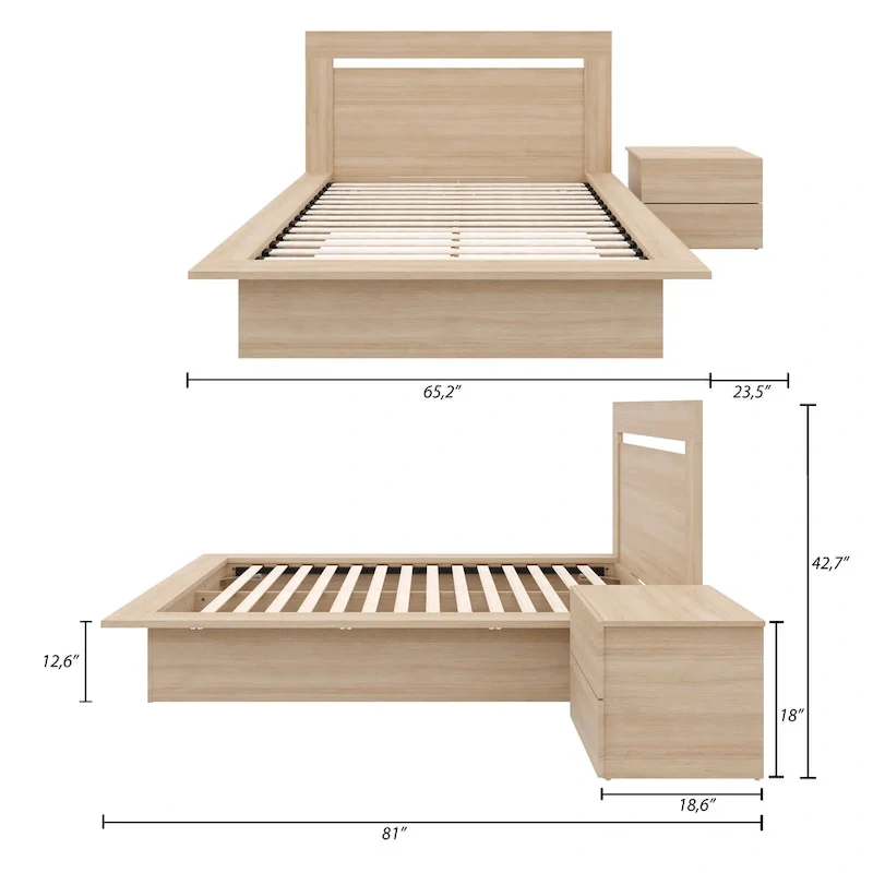 Malibu 3-Piece Bedroom Set with Bed