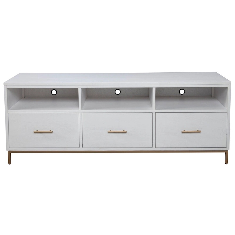 Alpine Furniture Madelyn Wood TV Console in White