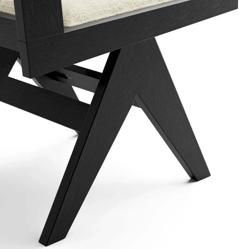 Furniture of America Evrena Modern Black Padded Fabric Dining Chairs (Set of 2)