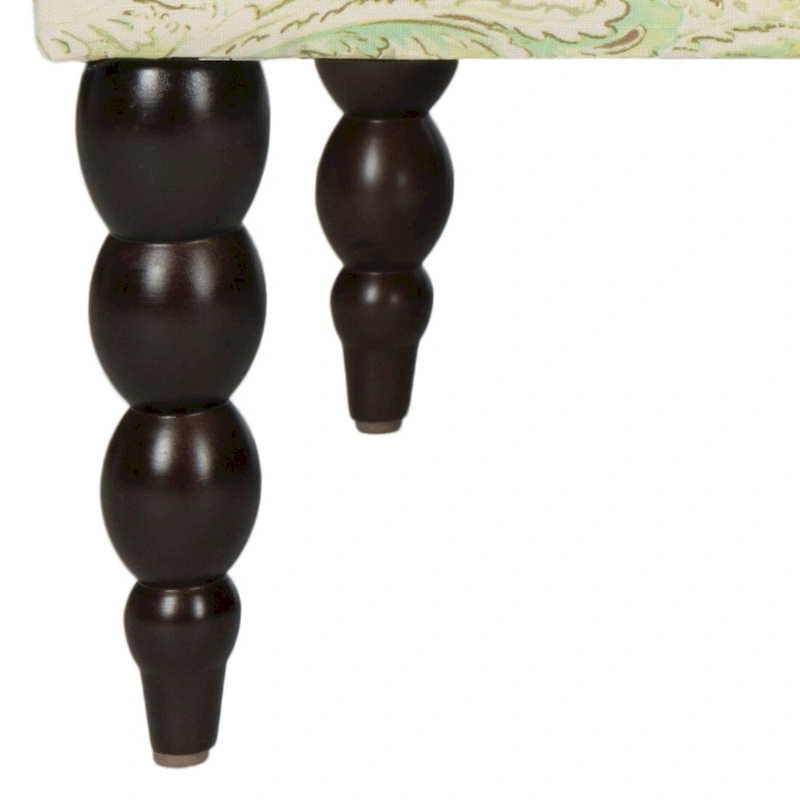 SAFAVIEH Alina Green Paisley Printed Bench - 0 - 47 W x 26 D x 16 H - 47Wx26Dx16H