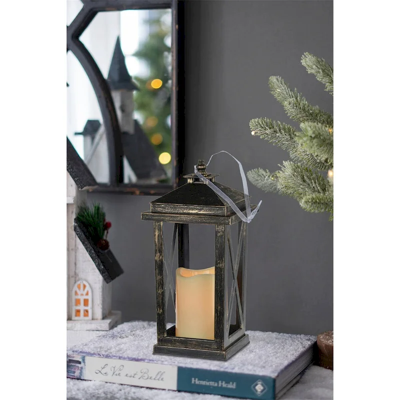 Set of 2 Lantern with Led Candle
