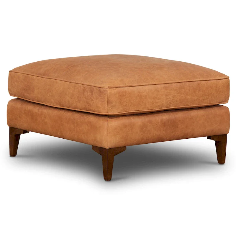 Poly & Bark Essex Ottoman - Full Grain Genuine Italian Leather