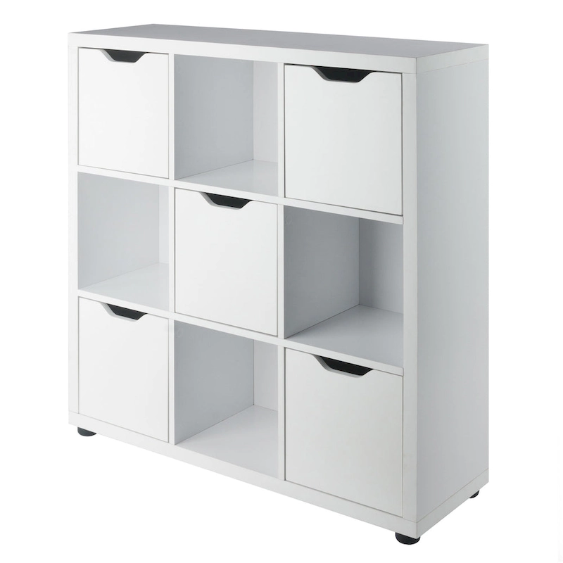3-Tier Wooden Storage Cabinet - 37.5 - White