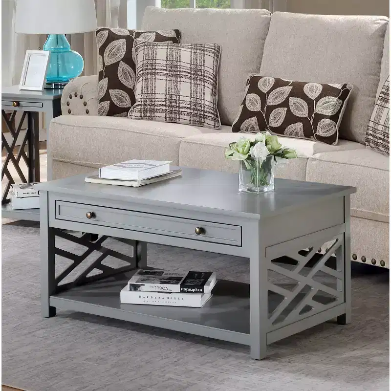 36" Middlebury Wood Coffee Table with Drawer - Alaterre Furniture